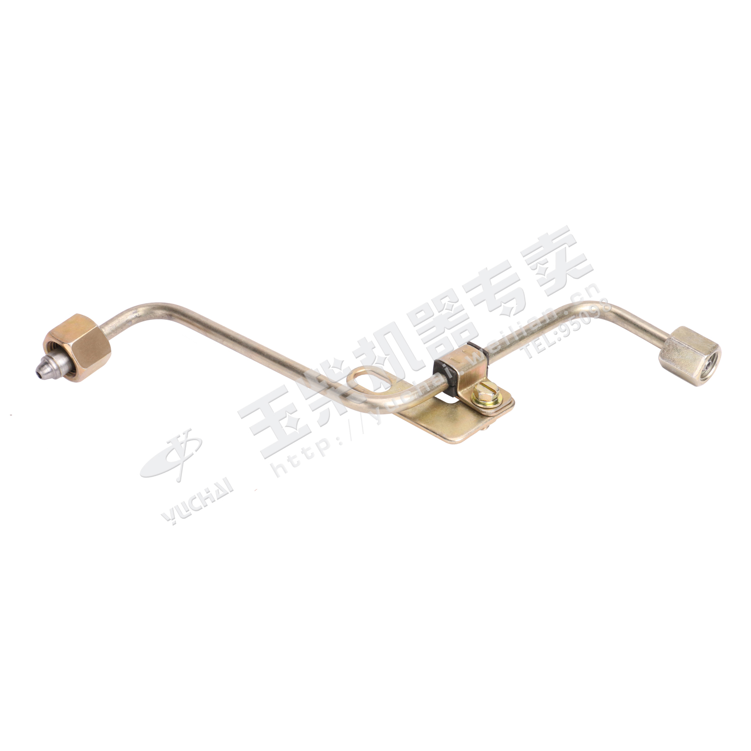 Oil pump to oil rail pipe assembly