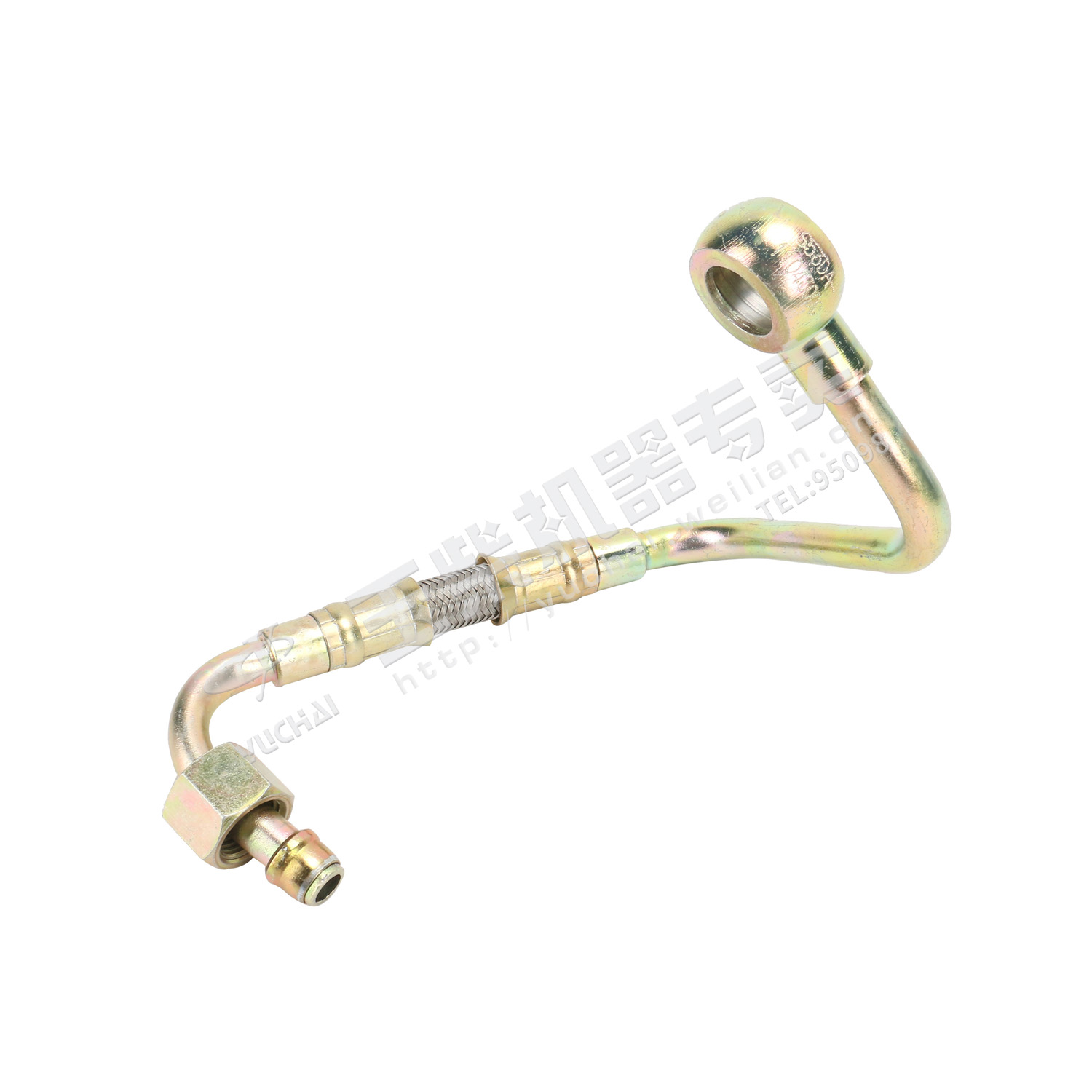 Oil transfer pump to diesel filter oil pipe components