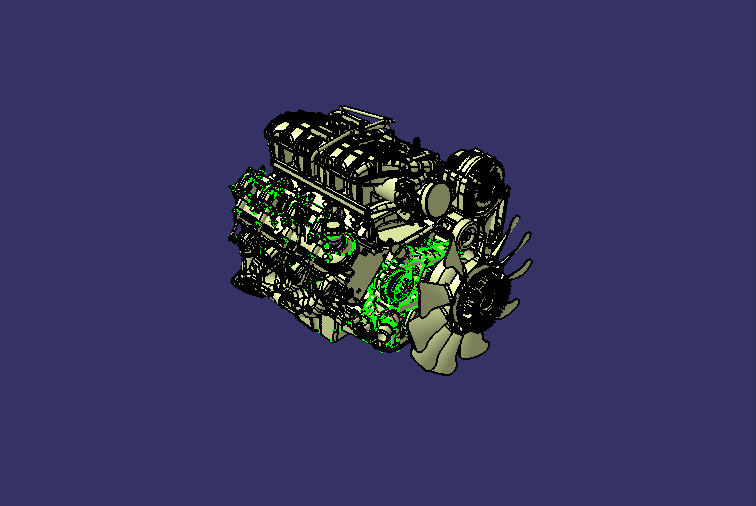 Engine assembly, L96 V8, gasoline,