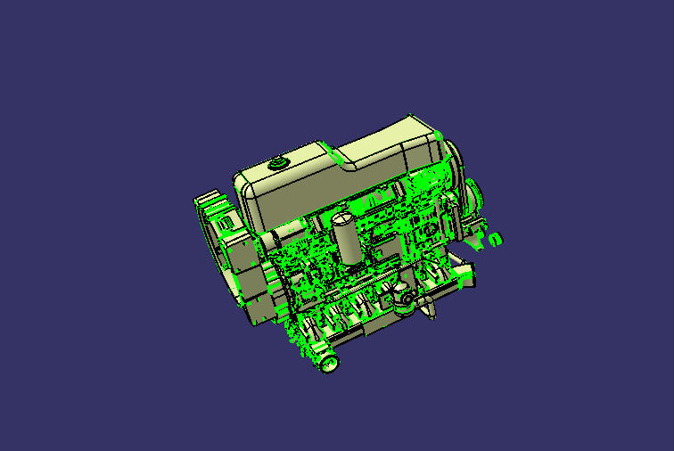 Engine assembly, WP12.375E50, double triple engine, hydraulic force