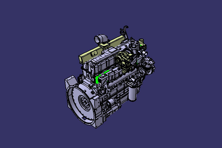 Engine assembly, YC6L330-50, diesel, three-engine dual-B loading
