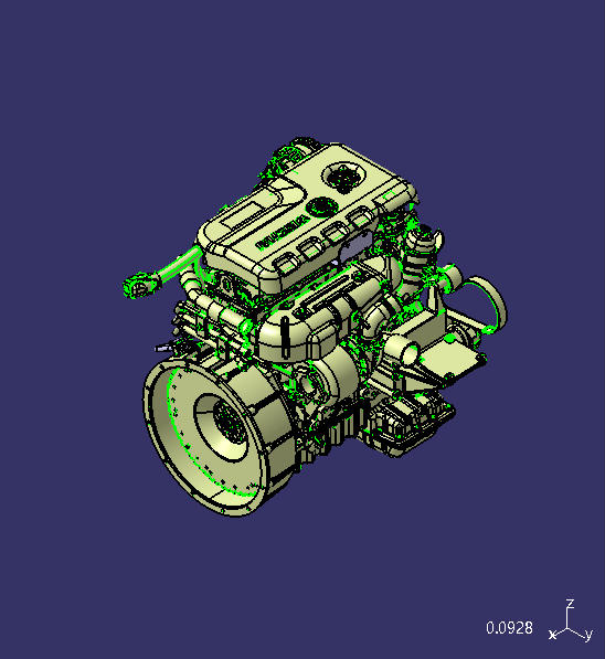 Engine assembly, RA428, diesel, National V