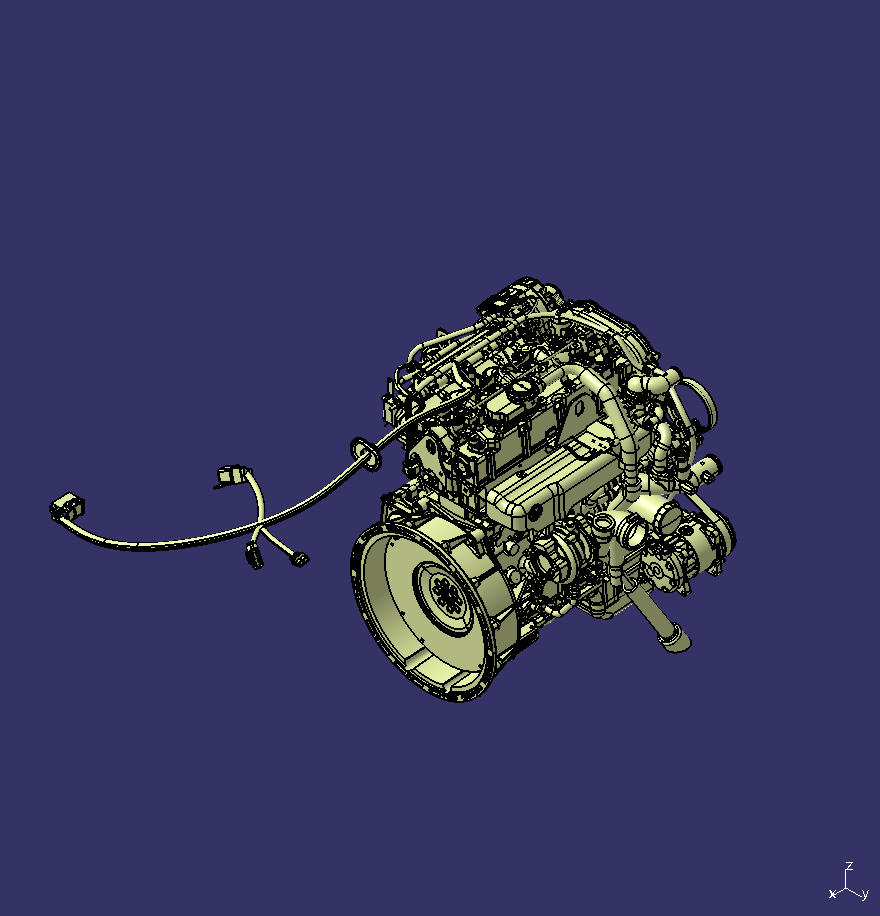 Engine assembly, SC28R150.1Q5A, diesel, dual air conditioning