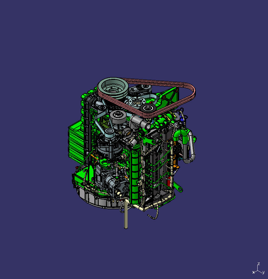 Двигатель в сборе, YCY 30150-60, дизельное топливо, 150A