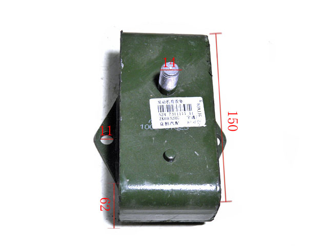 Powertrain suspension rubber pad, E structure, stiffness 950, thickness 62-3