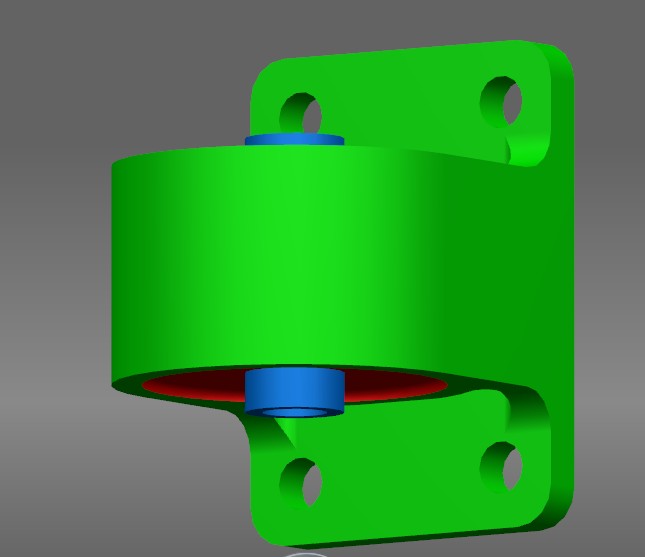 Engine suspension rubber pad, M structure, stiffness 130-2