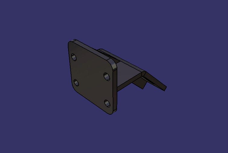 Lower right bracket on front suspension of the engine (D20/Q45)