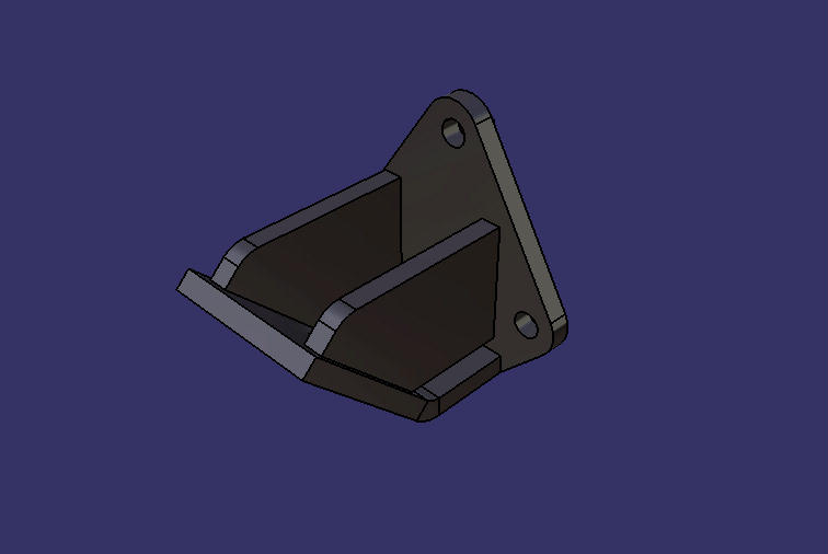 Front upper left bracket on engine suspension