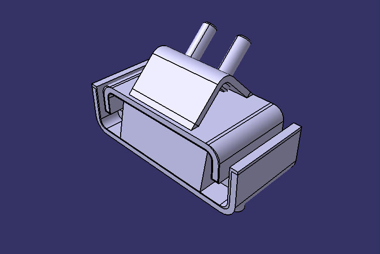 Engine suspension rubber pad, G structure, stiffness 800