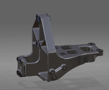 Compressor bracket, WP10, dual V