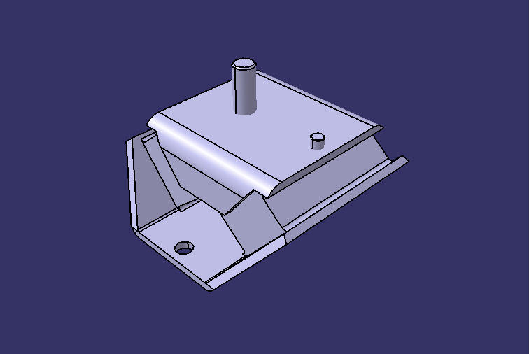 Engine suspension rubber pad, C structure, stiffness 750
