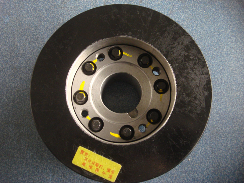 Silicone oil shock absorber assembly