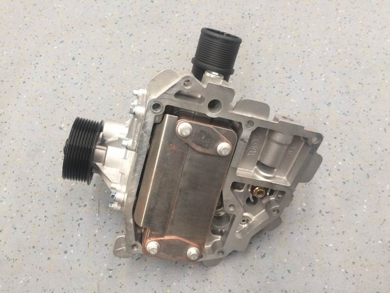 Engine oil cooler and water pump components-2