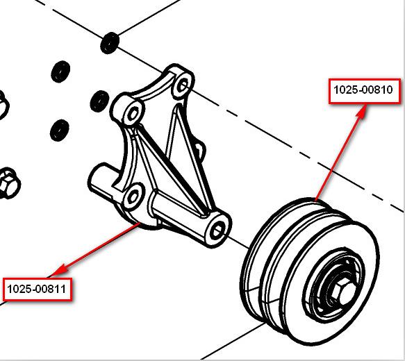 Idge wheel bracket; replace with 1025-01033