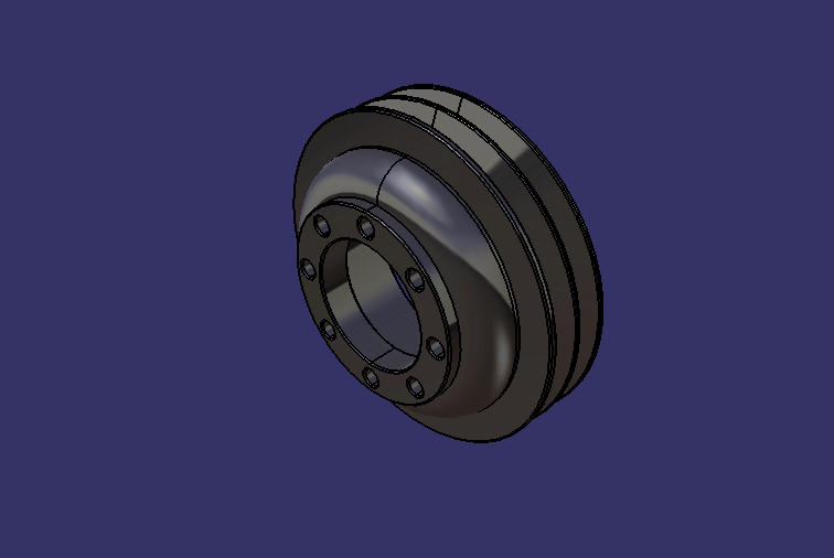 Crankshaft pulley, YC6J, 2B slot, 200