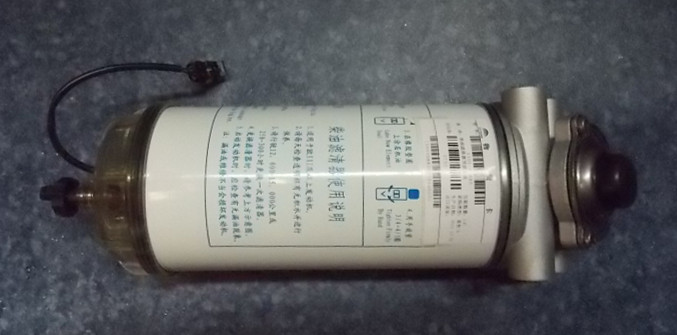 Fuel filter, 420L/h, 10μm, manual pump oil