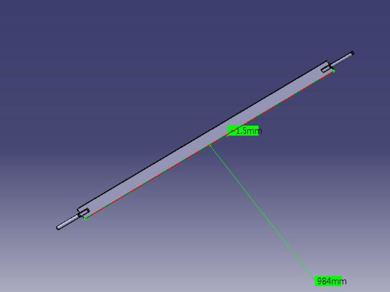 Fuel tank pull belt, double, L=1170, length specification 90