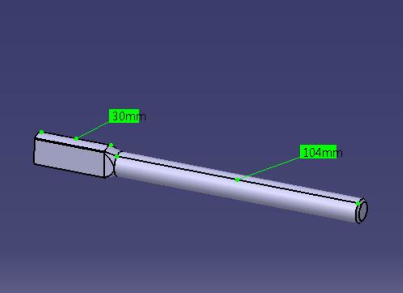 Fuel tank pull with studs, length specification 110