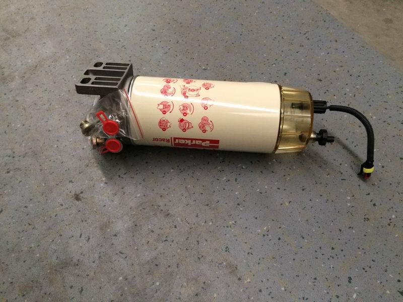 Fuel filter, 454L/h, 30μm, manual pump oil-2