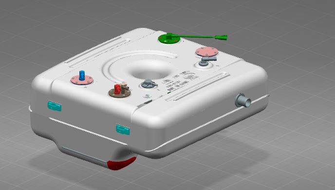 Fuel tank, 75L, L670H280W652, B0/66-1