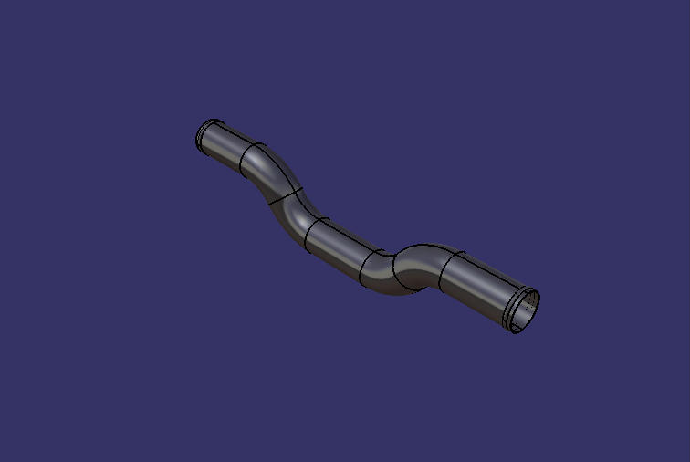 Multi-fuel tank connection steel pipe, φ50, L=530, direct