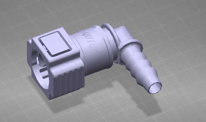 Quick plug connector, female, Φ7.89 Quick plug-Φ10*1.0-1