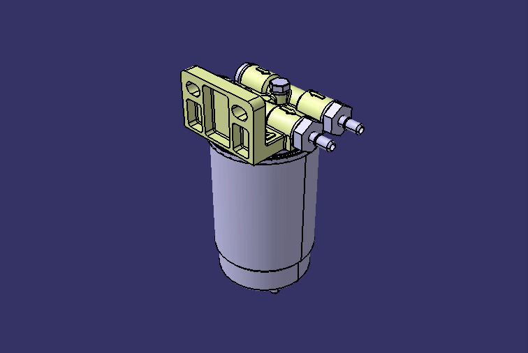 Fuel filter, 160L/h, 4μm, no pump oil