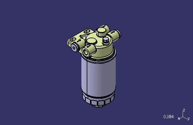 Fuel filter, 160L/h, 4μm, no pump oil domestically produced