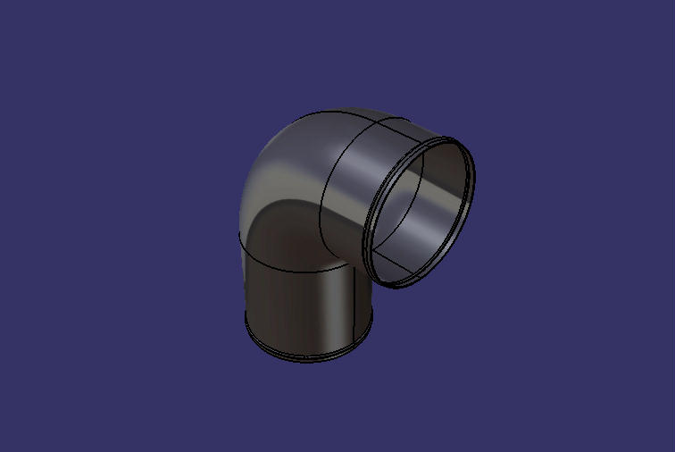 Right angle steel pipe, φ150, 165/230, with joints