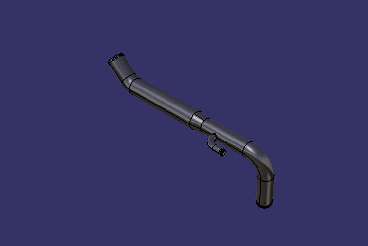 Special-shaped steel pipe, Φ76-Φ60, 140°, 134/720, joints