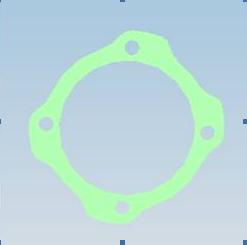 Fuel injection pump connection plate gasket; can be replaced by 1111-00783