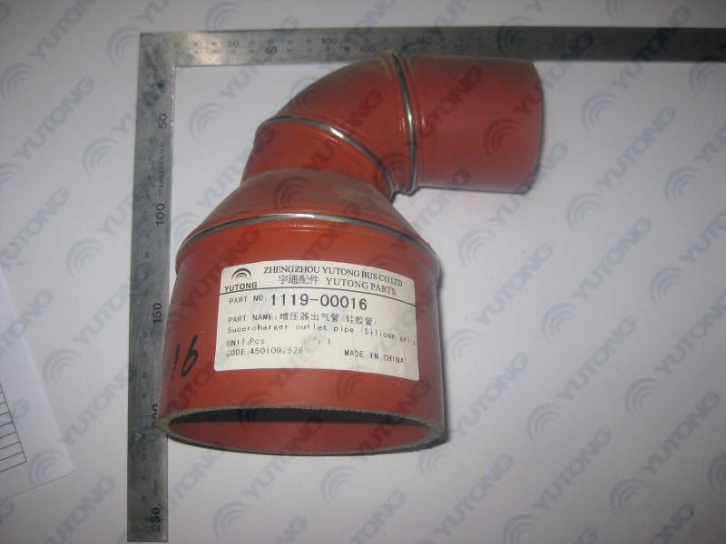 Right angle hose, Φ52-Φ101, 100/150, silicon