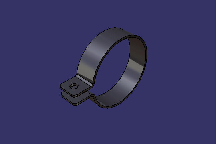 Intake and exhaust fixed pipe clamp, round, Φ103