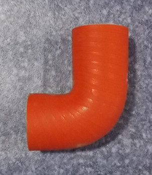 Right angle hose, Φ64, 90/125, silicon