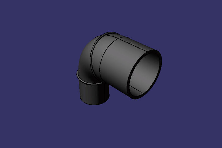 Right angle hose, Φ51-Φ76, 115/125, silicon