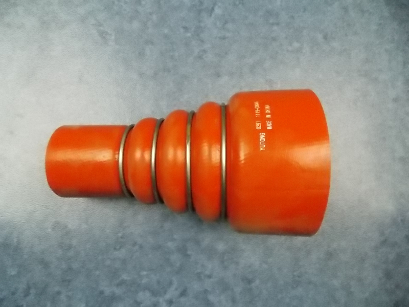 Molded straight hose, Φ50-Φ102, L=200, silicon/strip wire