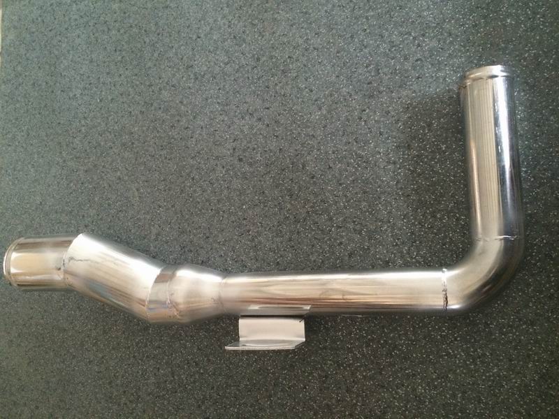 Intercooler air intake steel pipe
