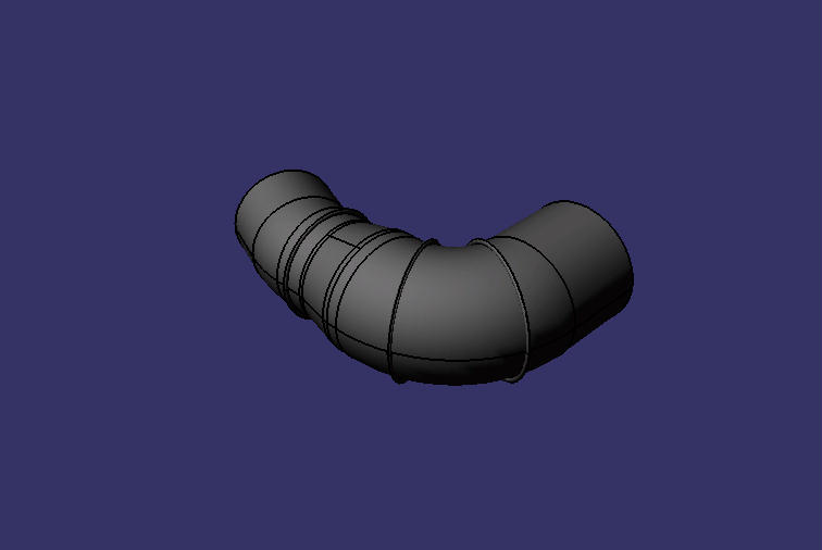 Special-shaped hose, Φ64-Φ76, silicone rubber