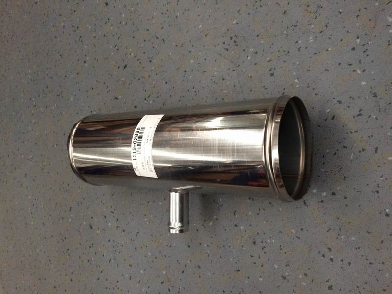 Straight steel pipe, Φ102, L=300 with joints