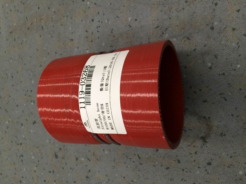 Формованный прямой шланг, Φ 89 , Л= 140 , кремний/полосковый провод