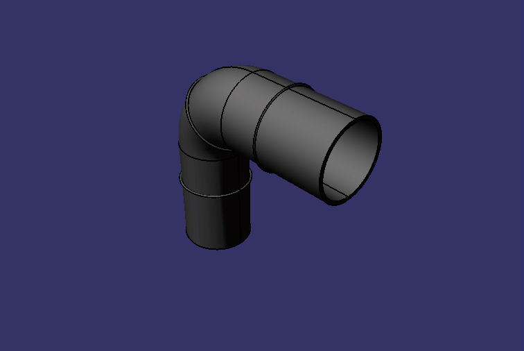 Угловой шланг, Φ 90- Ф 101 , 240 / 240 , кремний