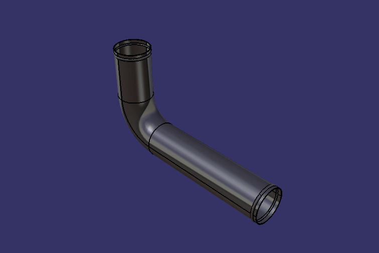 Right angle steel pipe, Φ60, 290/150, without joints