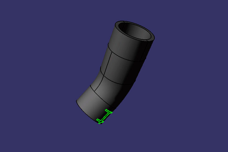 Special-shaped hose, Φ46-Φ43, silicone rubber