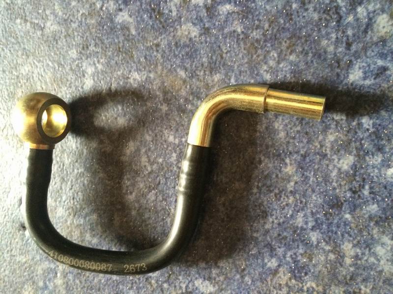 Fuel oil pipeline; fine filter to fuel injection pump