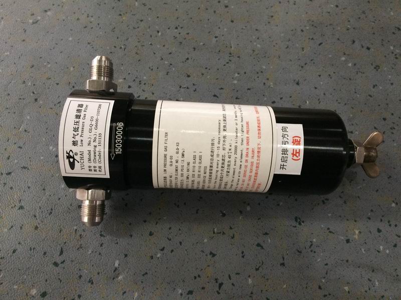 Gas low pressure filter