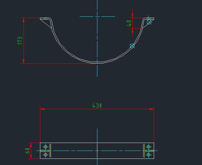 Зажим для газового баллона (R 173 , ширина 65 , 4- Ф 11 монтажное отверстие)