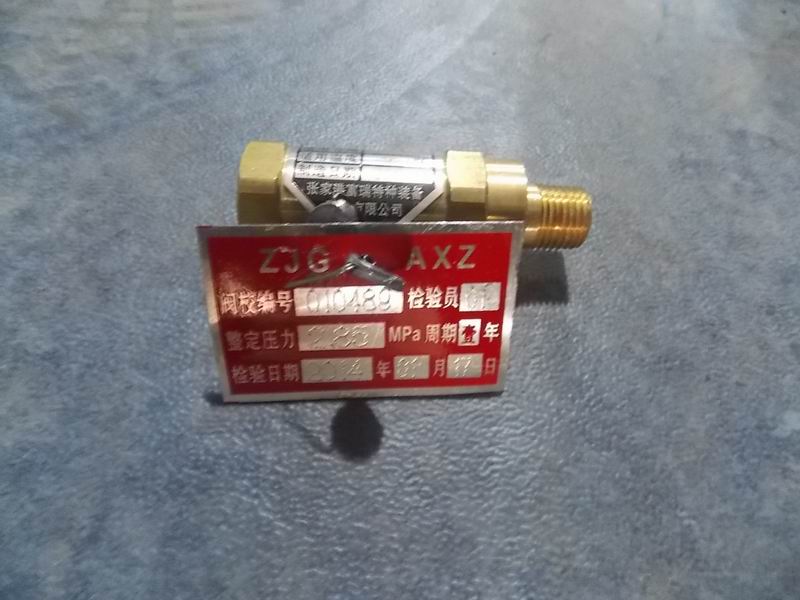 Secondary safety valve; deleted the same as 1141-01055