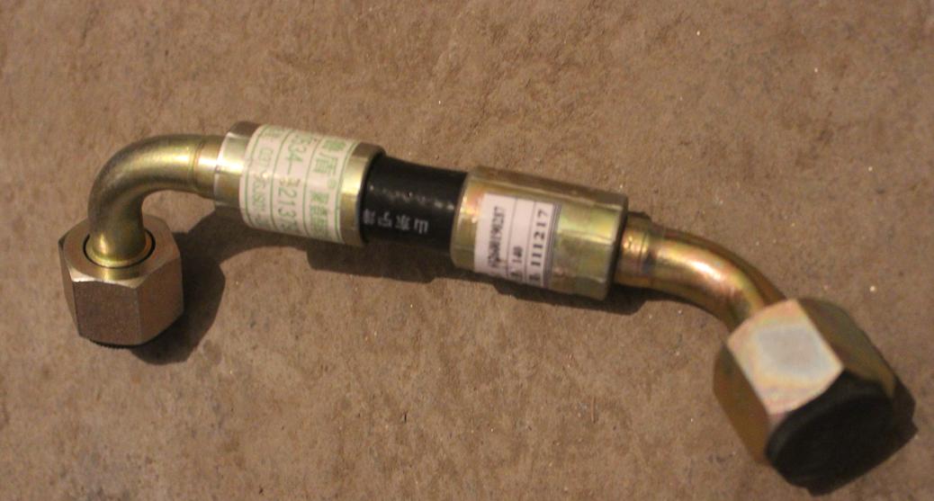 Gas pipe; heat exchanger to thermostat