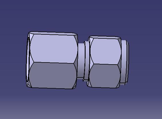 Adapter (φ12 copper pipe—3/4-16UNF)