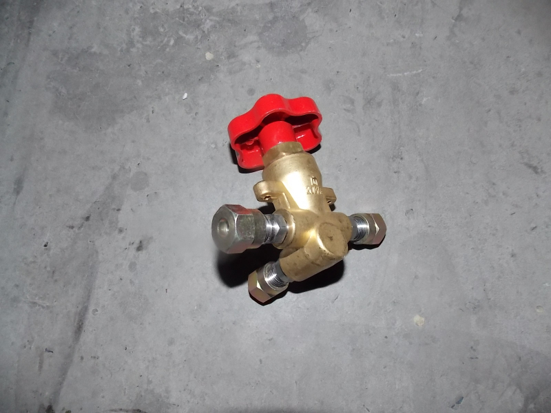High pressure shut-off valve (three-way)